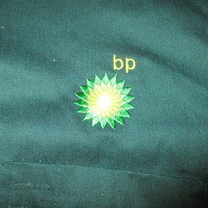Edwards Service Mates BP Gas Oil Button Down Mens 2XL Green Employee Shirt EUC